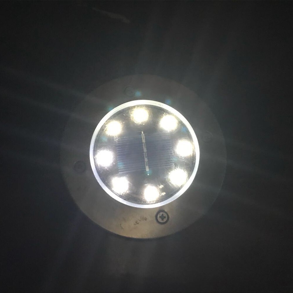 8 led-aurinkovalo aurinkoenergialla toimiva maa haudattu valo kotipuutarha maan alla lamppu ulkona nurmikkopolku tie puutarha terassilamput 3.5