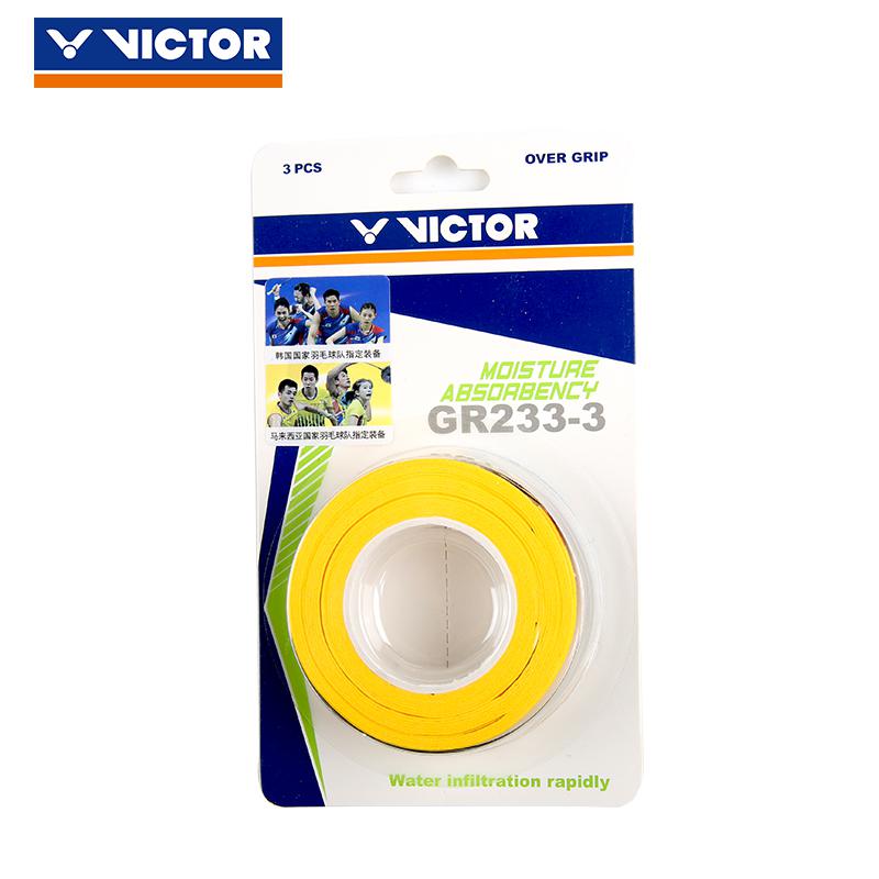 3 pièces/lot de Victor Badminton surgrip Tennis poignées raquettes poignées main colle surgrips GR233-3: GR233E-3