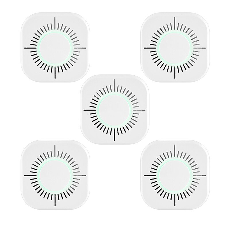 1-5PCS Wifi Smoke Detectors Fire Protection Portable Smoke Detector Home Safe Security Smoke Alarm Sensor TUYA APP Smart Home