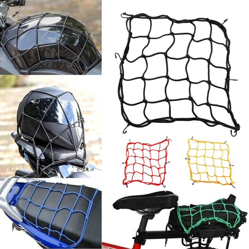 40*40cm moottoripyörän kypäräverkkoverkkoa säilytyskasseille, tavaraverkko moottoripyörille, kypärän sekalaiset kiinnitysverkko 6 metallikoukulla