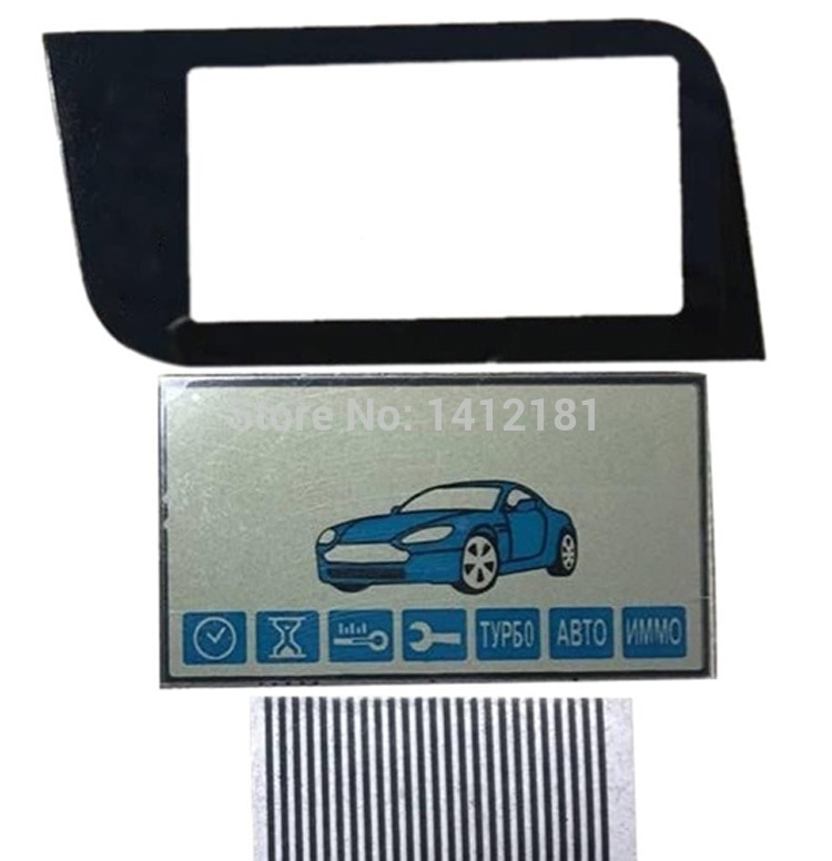 A93 LCD display Zebra Papier + sleutelhanger Case Glas voor Starline A93 lcd afstandsbediening Sleutelhanger display Zebra strepen