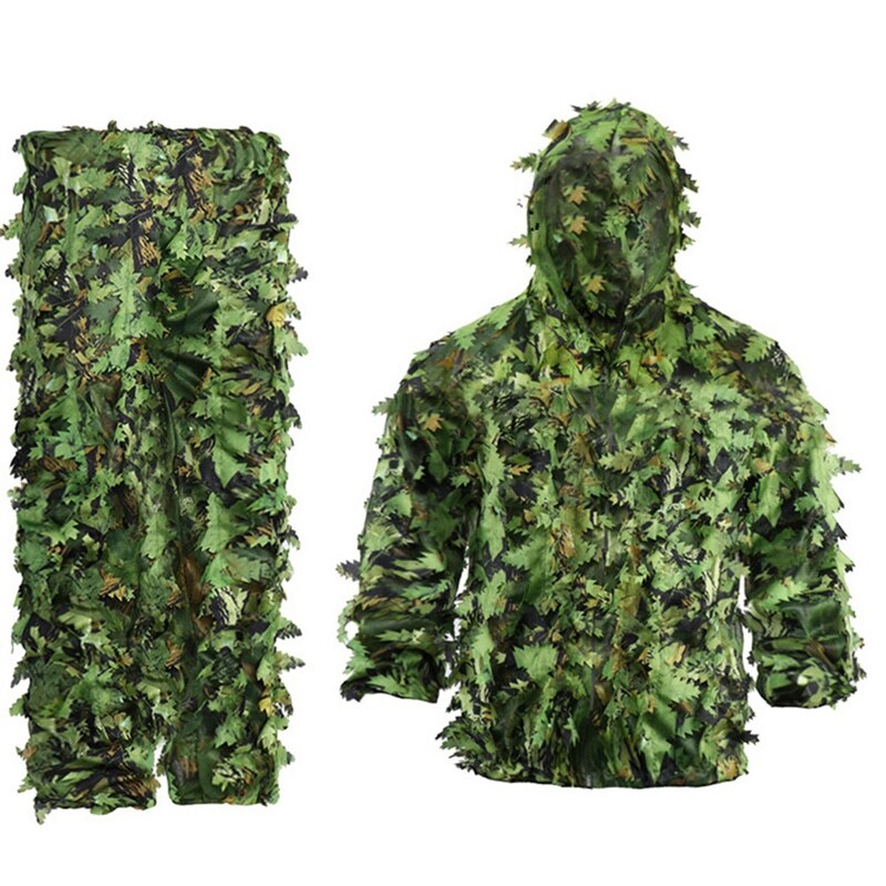 Traje de camuflaje con hojas biónicas y flores, conjunto de camuflaje Universal para caza y Ghillie: Default Title