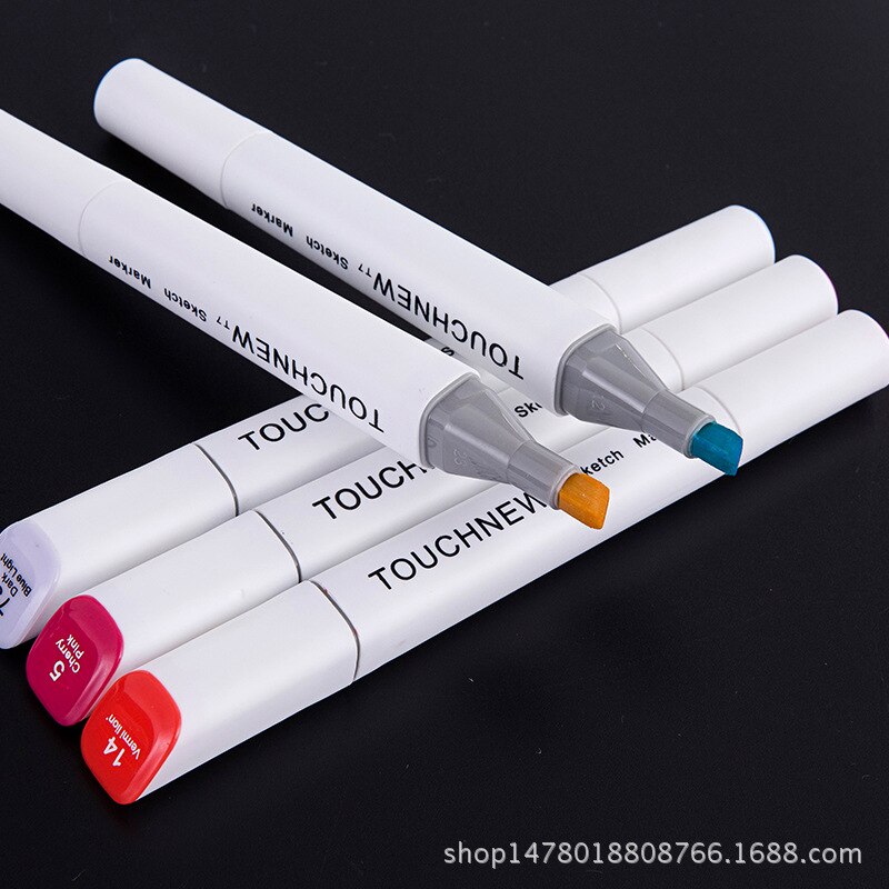 TouchNew 7th Generation Single 168Colors Artist Manga Graphic Based Art Markers Alcohol Based Pen Marker Set Art Supplies