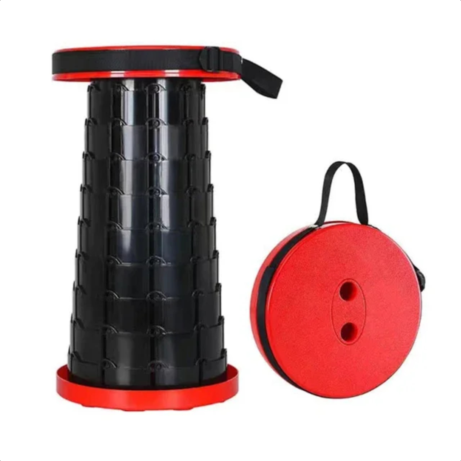 Versatile Folding Beach Lounge Chair with Fishing Function - Portable Outdoor Stool for Camping and Travel: Rojo