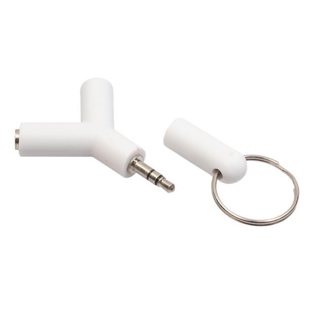 3.5 Mm Stereo Audio Y-Splitter 2 Female Naar 1 Male Kabel Adapter Voor Mobiele Telefoon Oortelefoon Pc laptop Computer: WHITE