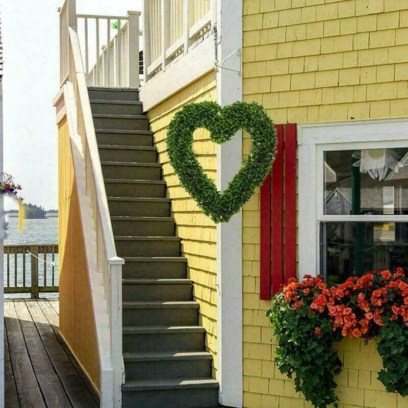 2X Garden Products Topiary Boxwood Heart Topiary Door Hanging Love Heart Home Decor