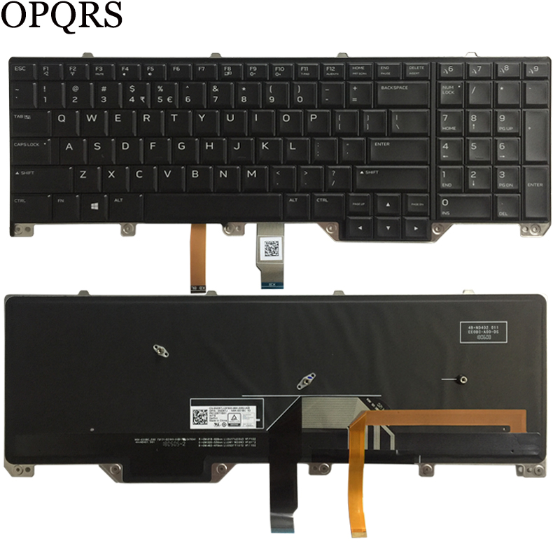 für Dell Alienware M17 17 R4 R5 uns/Spanisch/Französische Laptop-Tastatur mit Hintergrundbeleuchtung 0ND5TJ PK1326T1B01