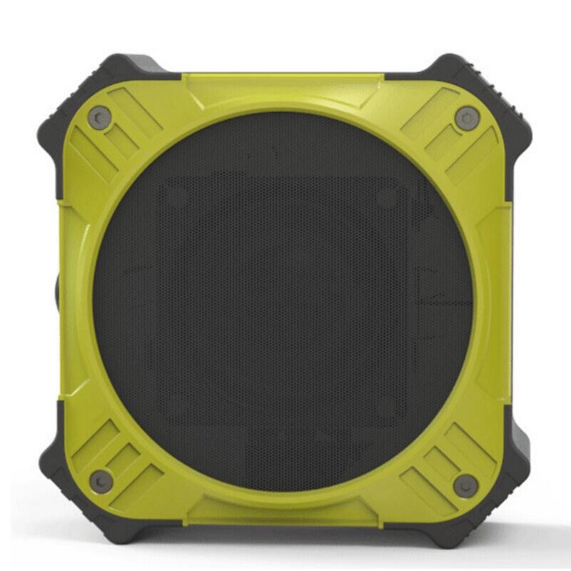 Zonne-energie Bluetooth-Compatibel Speaker Draagbare IP66 Waterdichte Draadloze Luidsprekers Stereo Sound Deep Bass Mic Aux Universele: YELLOW