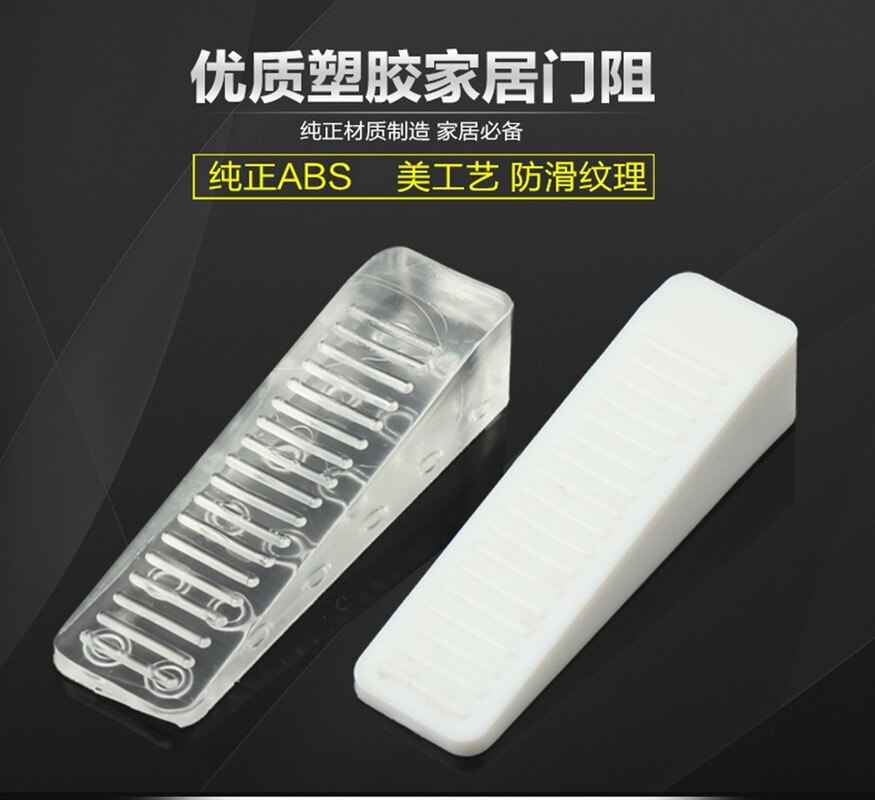 4 Stks/pak 64*18*14Mm Rubber Deur Stop Stoppers Blok Wig Deurstoppers Clear White Deurstopper Thuis kantoor Gebruik