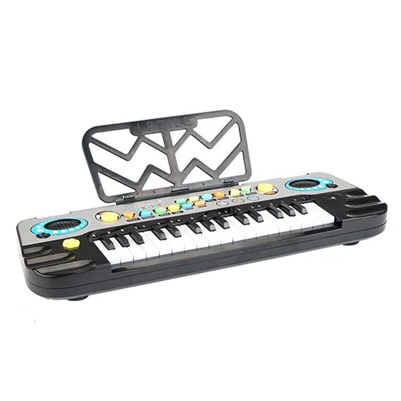 32 nøgler elektronisk keyboard klaver til børn ledet musik bærbar undervisning keyboard legetøj med mikrofon musikinstrument: Default Title