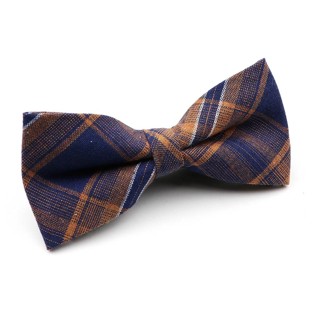 100%  bomuldsstribet plaid brun grågrøn herre butterfly klassisk skjorte tilbehør butterfly casual jakkesæt ung: 11