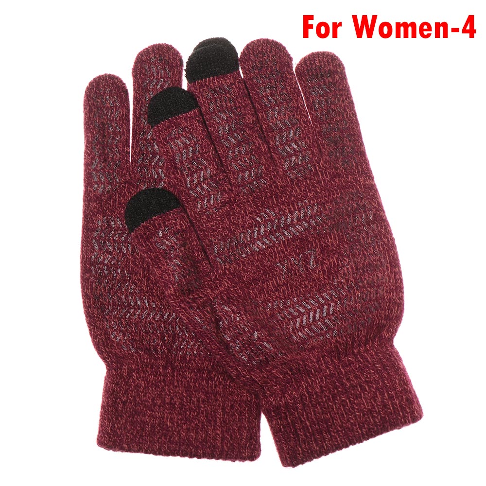 Winter Gloves Cute Furry Warm Gloves with Full Fingers Outdoor Sport Plus Velvet Touch Screen Gloves Driving Gloves: For Women-4