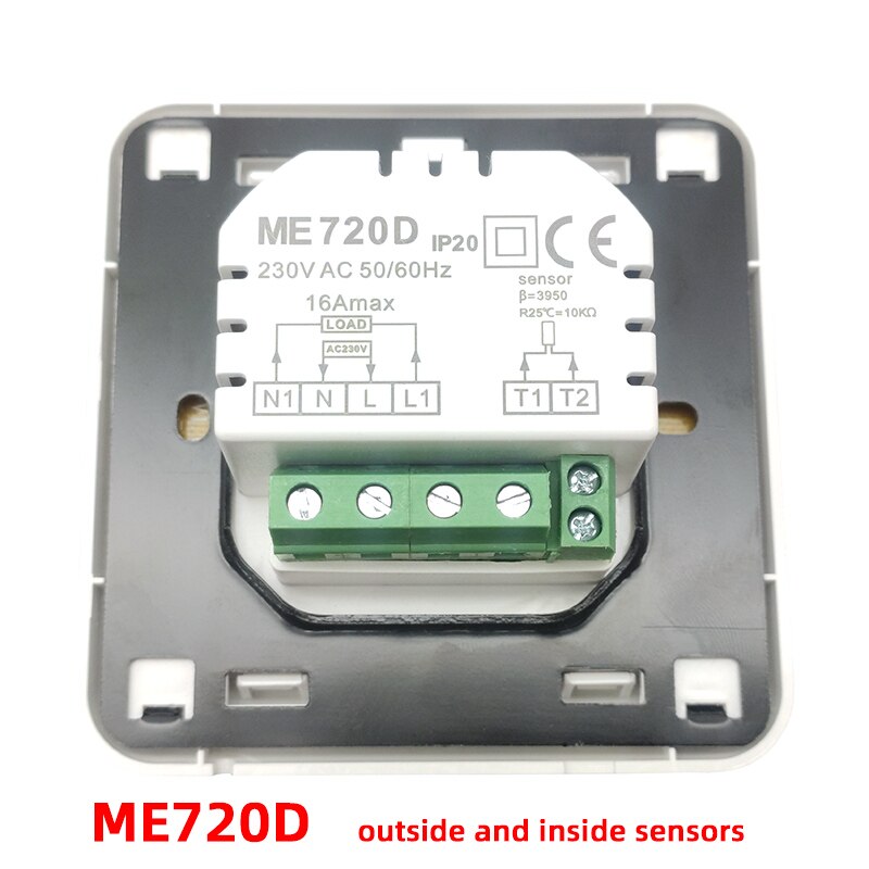 Me720 230v 16a manuel programmerbar termoregulator el-varmesystem temperatur termostat: Me720d