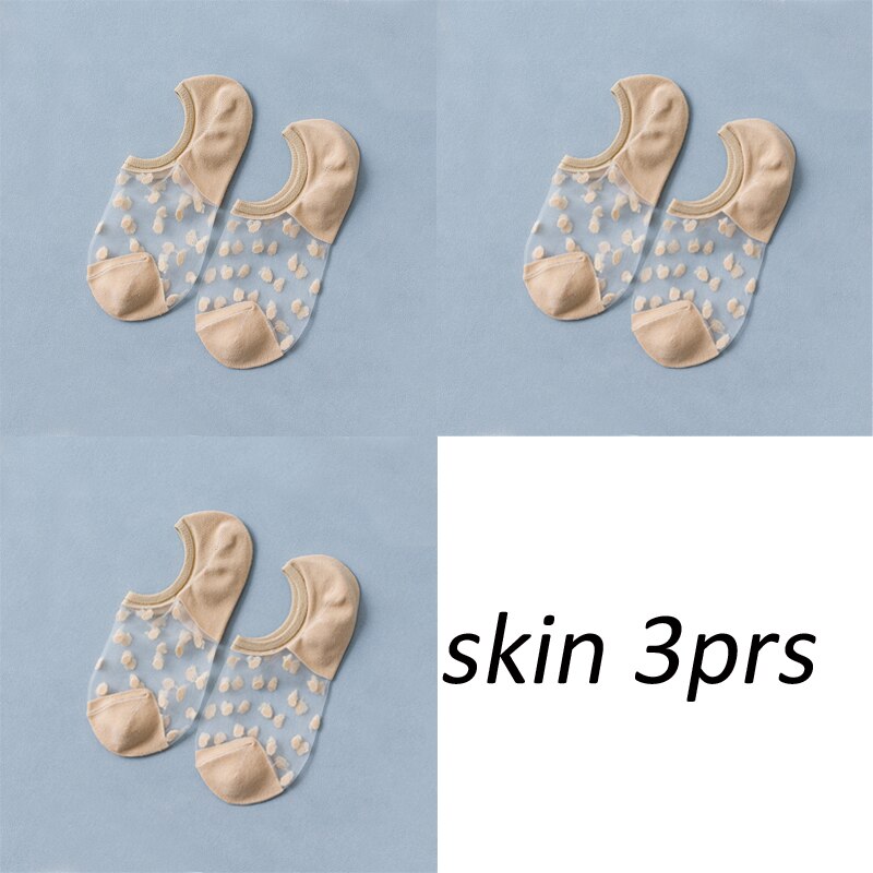 3 para/zestaw Lot moda Dot skarpetki dla dziewczynek kobiet skarpetki do chodzenia po domu Mix letnie kolory gładkie uczucie skarpetki podłogowe kolor oddychający Sox: set 4