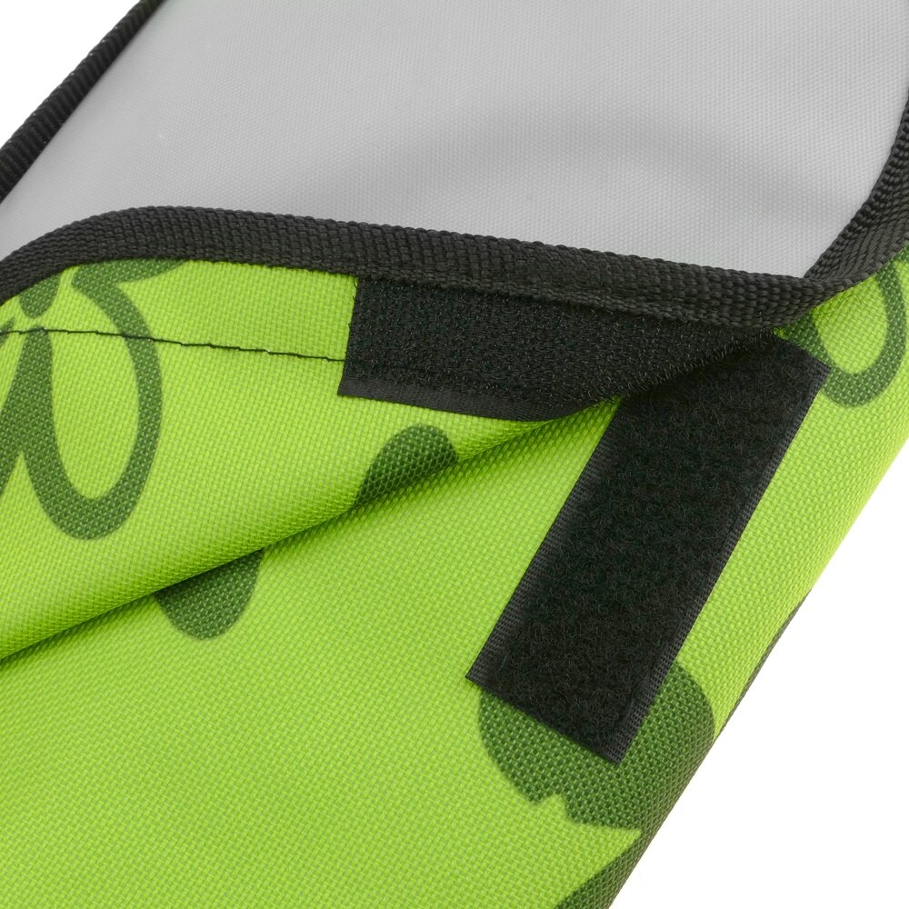 PrimeMatik-picnic blanket 150x130 cm green print with flowers