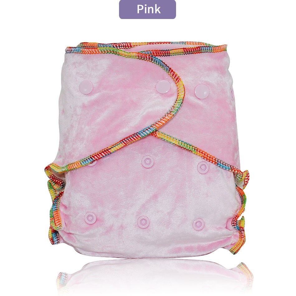 Miababy Bamoo Velours Doek Luier Milieuvriendelijke Wasbare Baby Nappy Herbruikbare Onesize Ingerichte Luier: pink