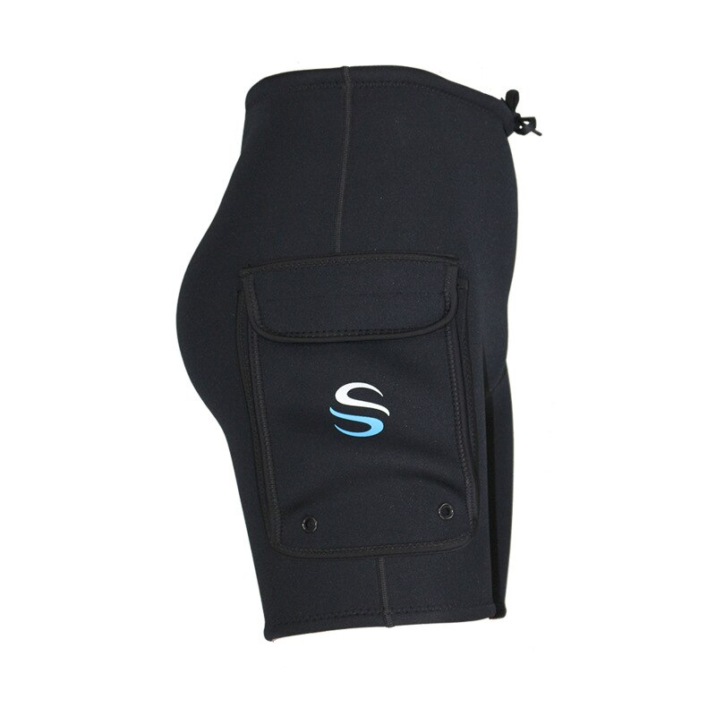 Pantalones cortos de buceo de neopreno de 3MM para hombre y mujer, traje de neopreno para surfear, pantalón técnico de esnórquel con bolsillo, para nadar