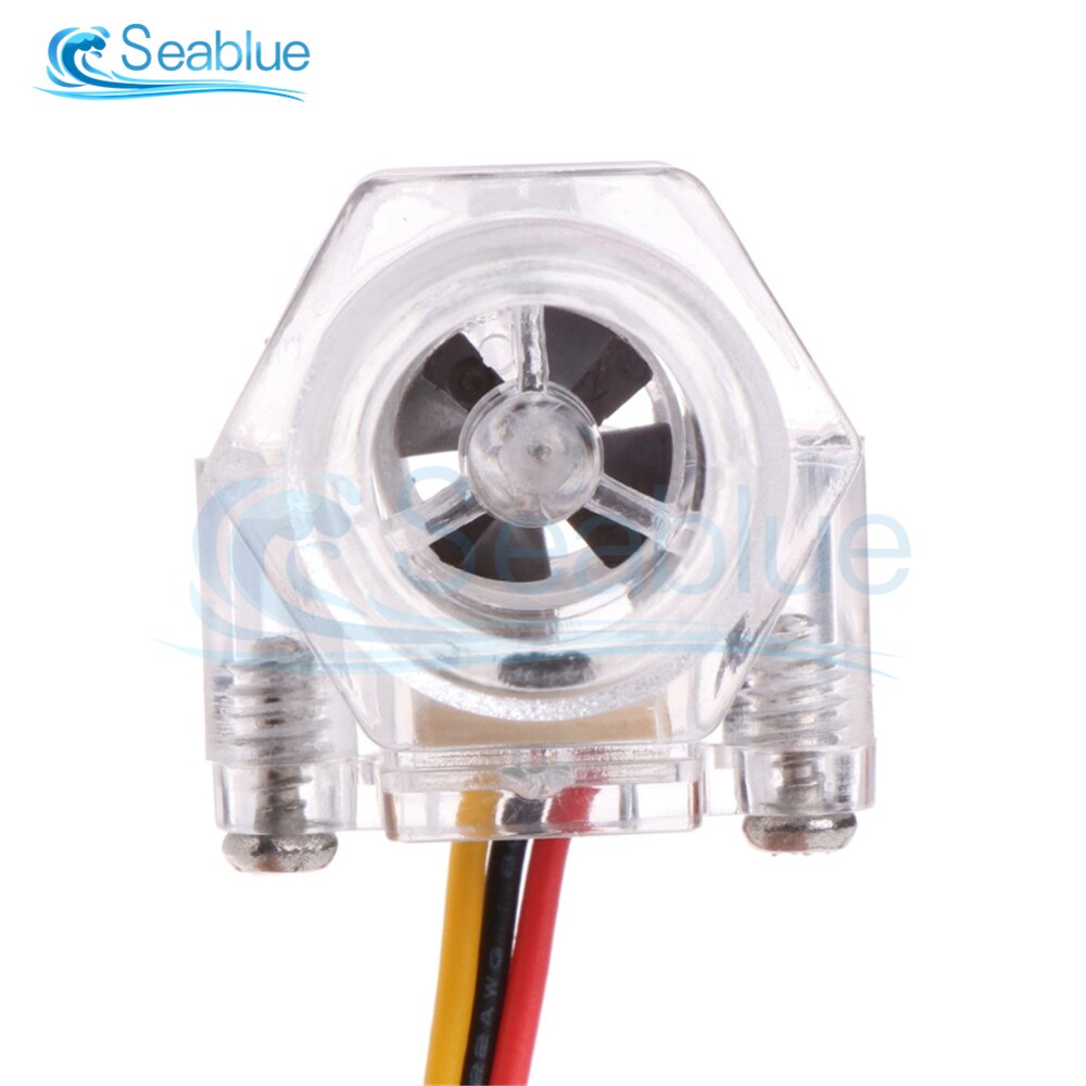 DC 5V 12V G1/2inch Transparent Water Flow Sensor Water Flow Meter Measurement Hall Flow Sensor Indicator Counter