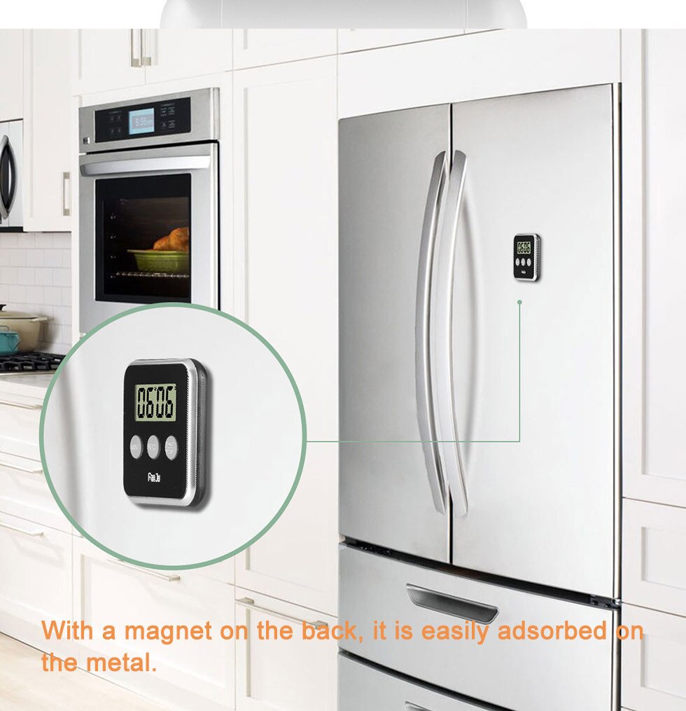 Reloj Digital temporizador digital temporizador y cronómetro digital despertador reloj de mesa escritorio cocina laboratorio temporizador electrónico con imán