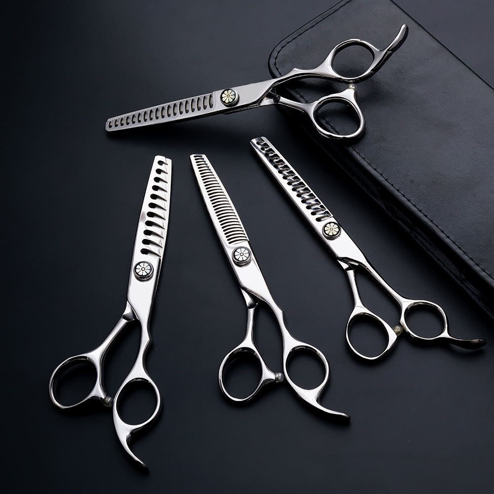 6“ Japan 440C stainless steel 11/14/18/30 tooth haircut thinning scissor thinning rate 70% High-grade fish bone scissors