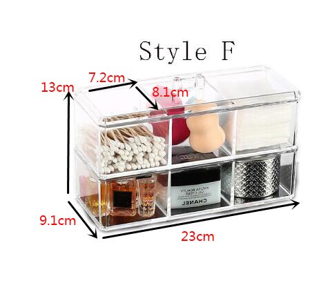 Combineerbare Transparante Make-Up Organizer Opbergdoos Acryl Make Up Organizer Cosmetische Organizer Make Storage Lades Organiseren: F