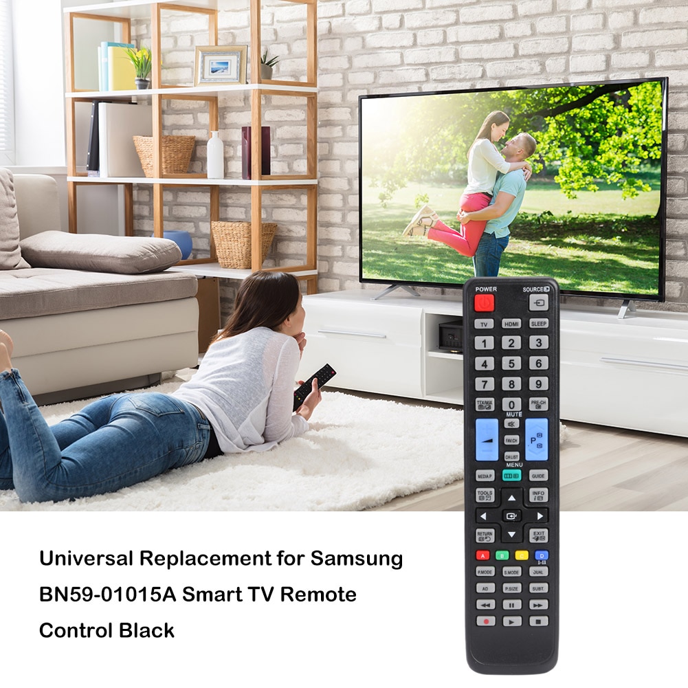 Multi-functional TV Remote Control Replacement for Samsung BN59-01015A Smart TV Remote Control Black