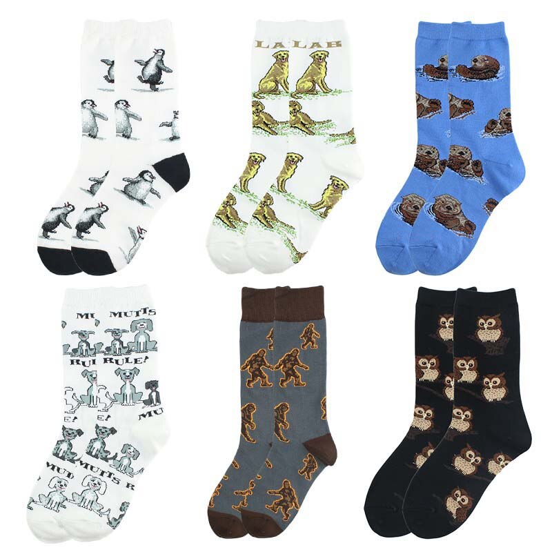 Verschillende Honden Grappige Sokken Vrouwen Kawaii Uil Mutts Penguin Leuke Sokken Mooie Japanse Harajuku Calcetines Mujer Sokken