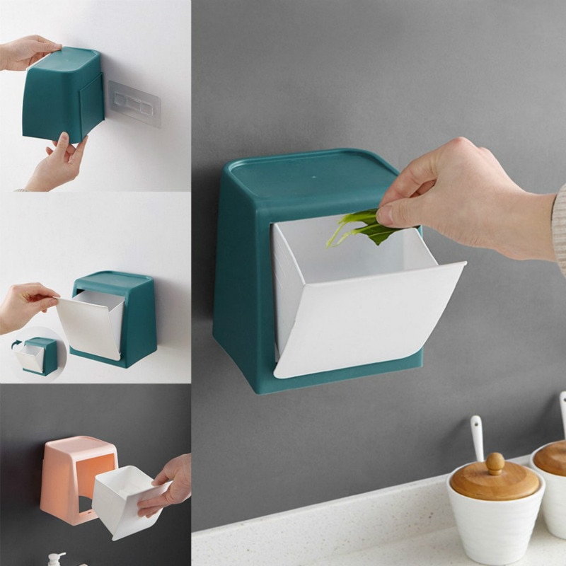 Wall Mounted Garbage Cans of Bathroom Glass Door Mounted on The Garbage Stickers . Exclusive