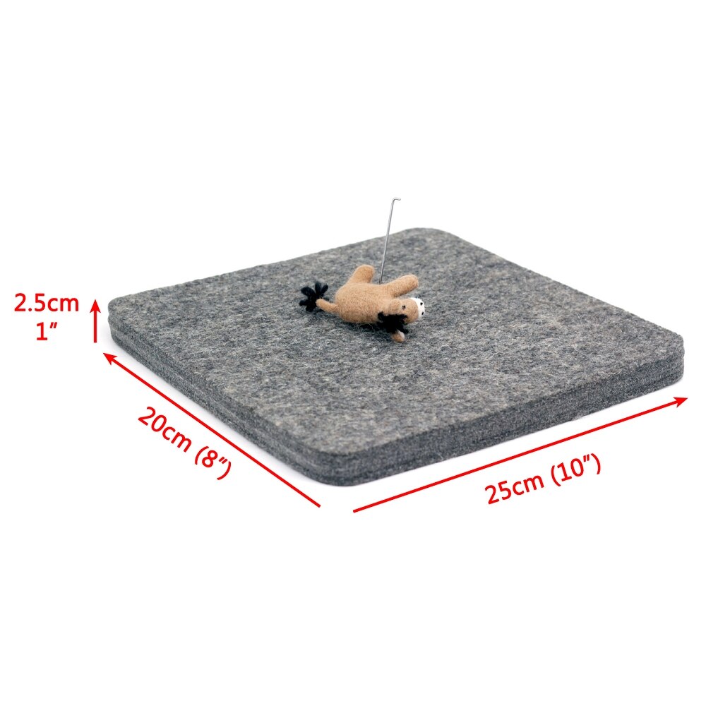 Needle Felting Mat - Woolen Felting Mat for Needle Felting Kit Handmade by Artist - 6x6x2in/15x15x5cm, White: E