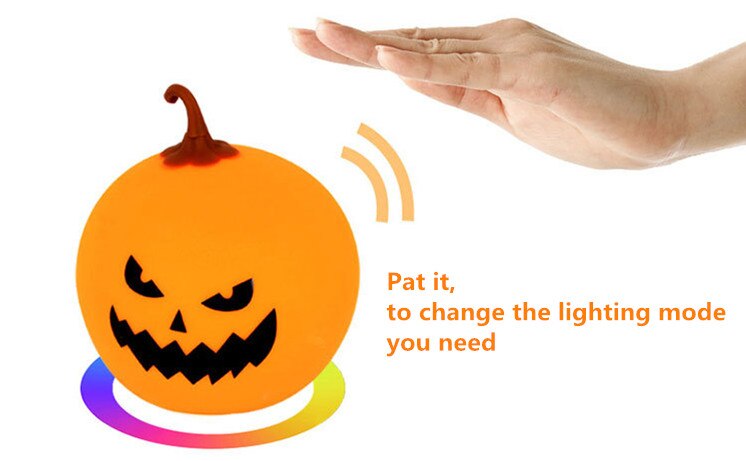 Unique Halloween Pumpkin Shape With 3 Different Lighting Modes Colorful Led lighting toy with 1200 mAh Li battery