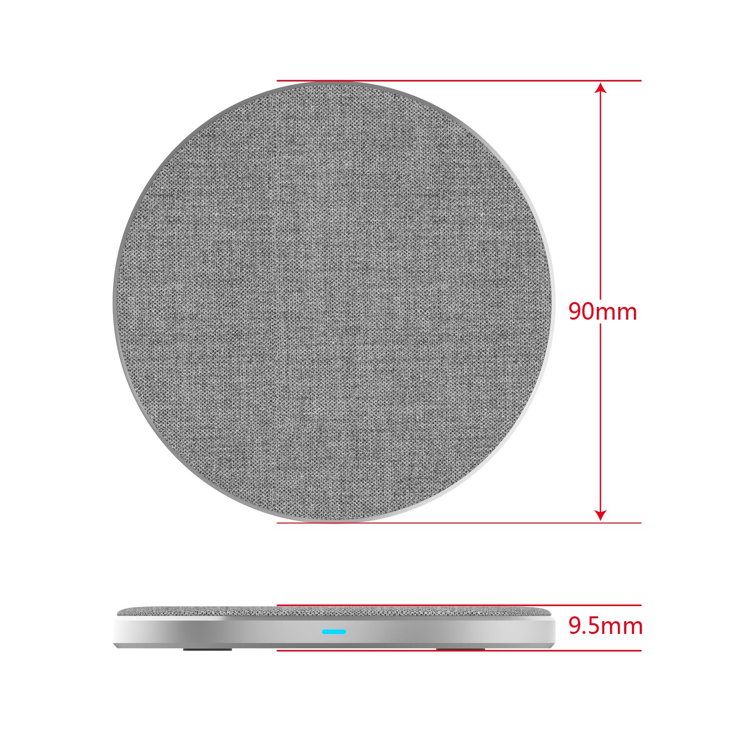 Chargeur sans fil PANFU 15W, Powerwave Pad certifié Qi amélioré, 7.5W pour iPhone,10W à chargement rapide pour Galaxy S10/S9/S8/Note 9etc