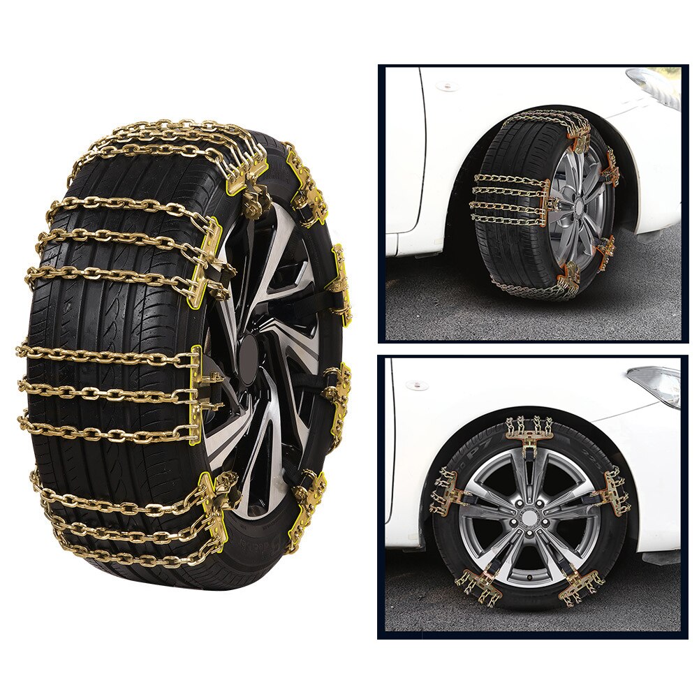 Anti Skid Winter Snow Chain Safety 3 Ropes Adjustable Universal Truck Car Tire Manganese Steel Emergency Outdoor Wear Resistance