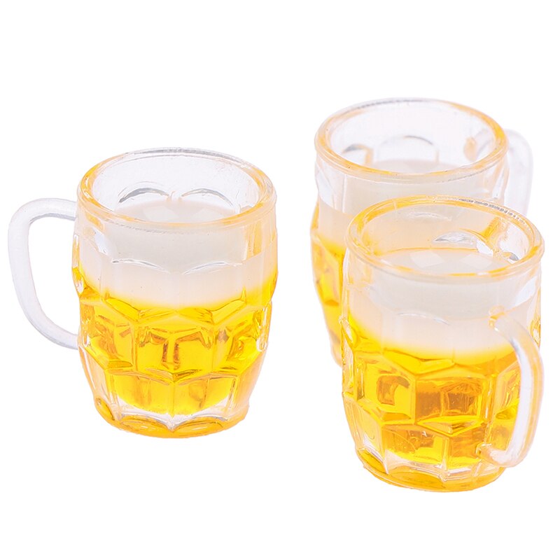 1/12 Miniatuur Poppenhuis Speelgoed Mini Beer Cup Mok Kid Speelgoed voor Scène Model Schaal Poppenhuis Accessoires