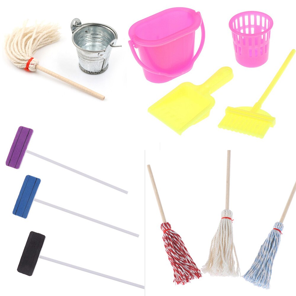 1:12 Miniatura casa delle bambole Accessori di Simulazione Da Cucina Giardino Mobili giocattolo Per La Casa di Bambola In Miniatura Spugna Mop