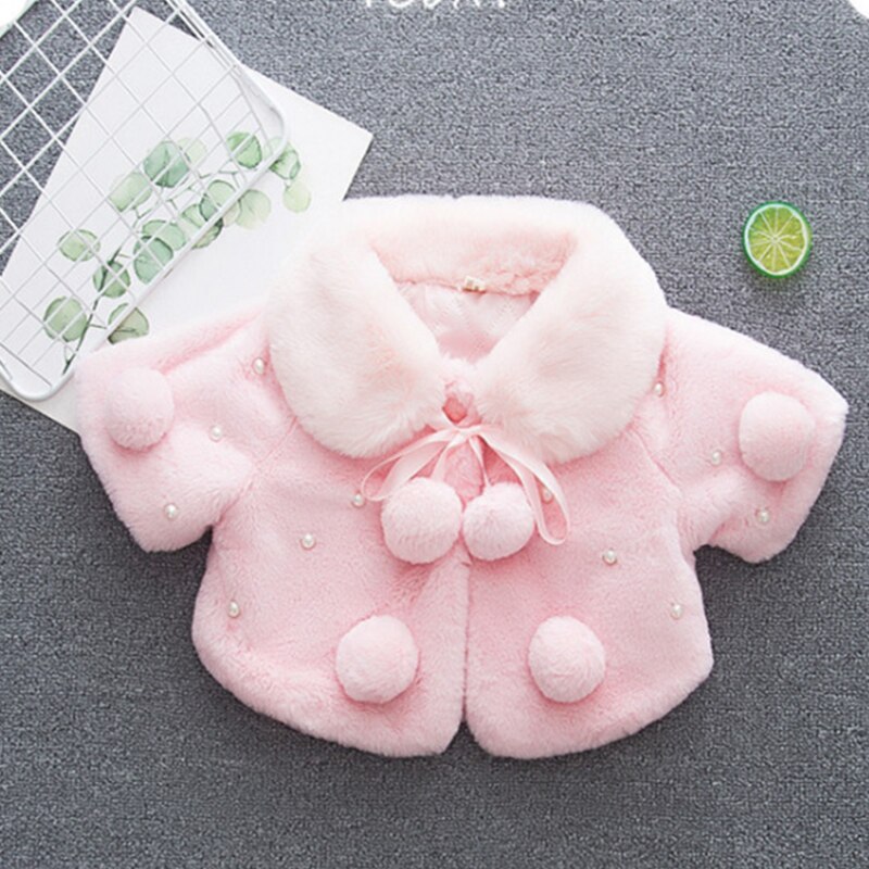 Herfst Winter Faux Bontjas Baby Meisje Vest Jas Leuke Tops Jas Ademend Peuter Kinderen Kids Kleding Meisjes