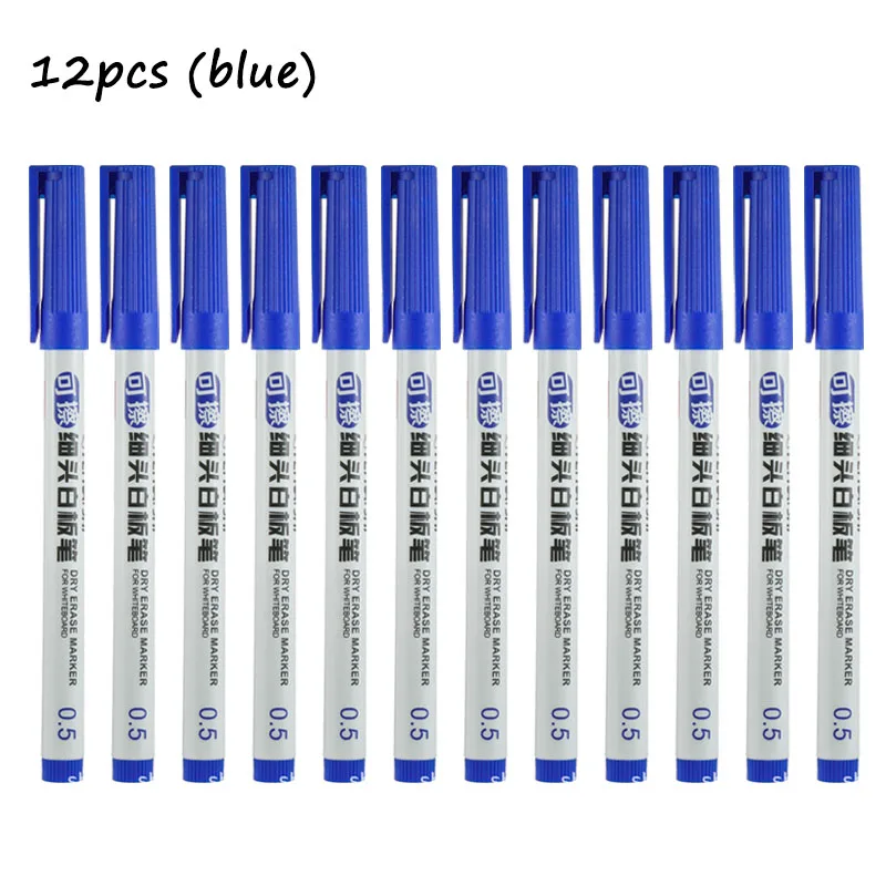 6/12 Stuks Whiteboard Marker Pennen Schoolbord Pennen 3 Kleuren Uitwisbare White Board Markers School Klas Kantoorbenodigdheden levert: Licht Geel