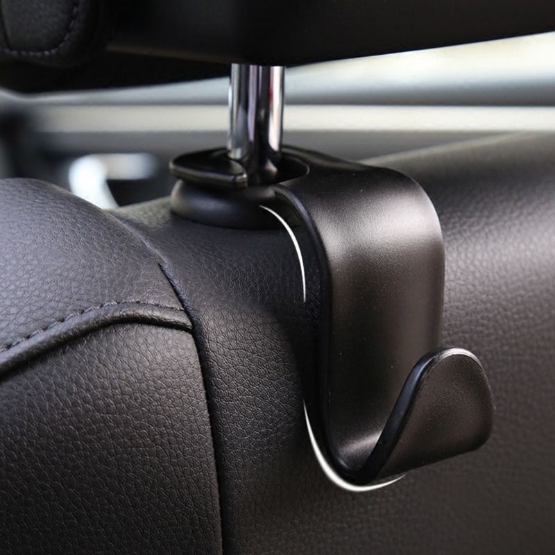 4 Pcs Back Car Seat Headrest Hanger Hidden Hooks for Hanging Storage Bag Coats and Clothes Vehicle Accessories Organizer