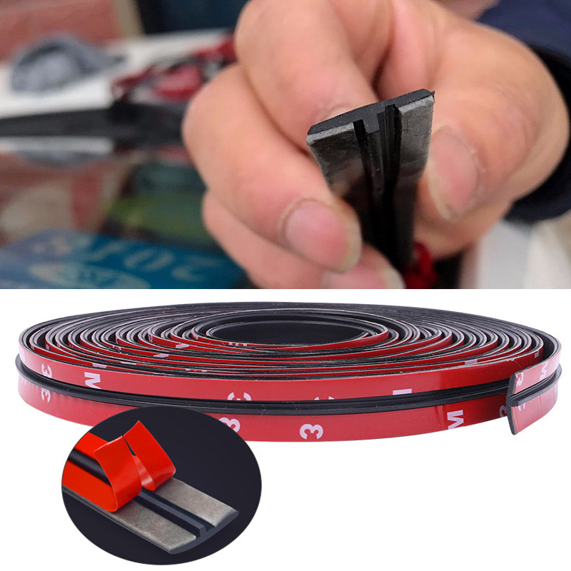 100cm Car Roof Protector Seal Noise Insulation Car Door Weatherstrip Front Rear Windshield Edge Sealing Strip Sticker Accessory
