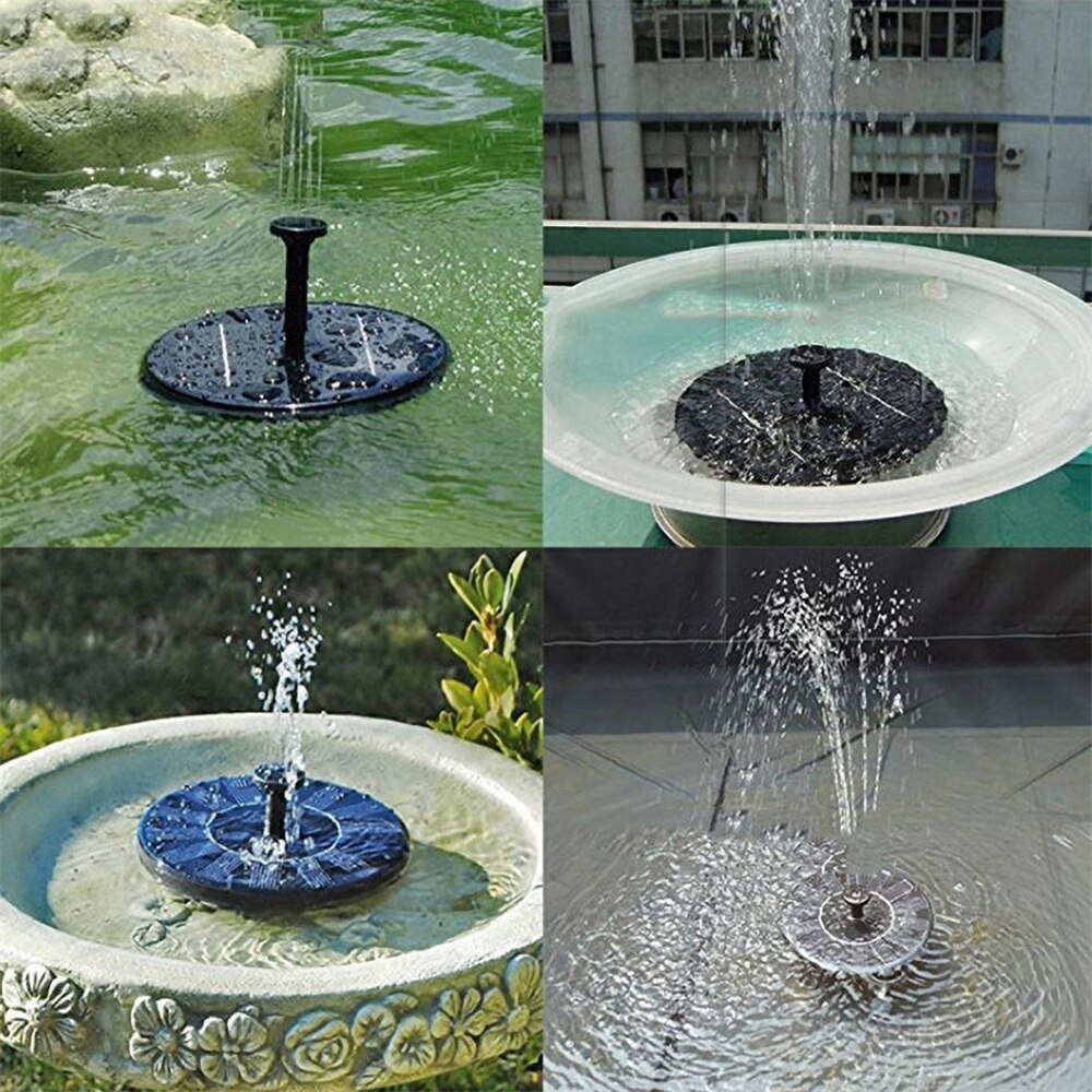 Floating Solar Fountain Garden Water Fountain Pool Pond Decoration Solar Powered Solar Bird Bath Water Pumps Garden Decoration