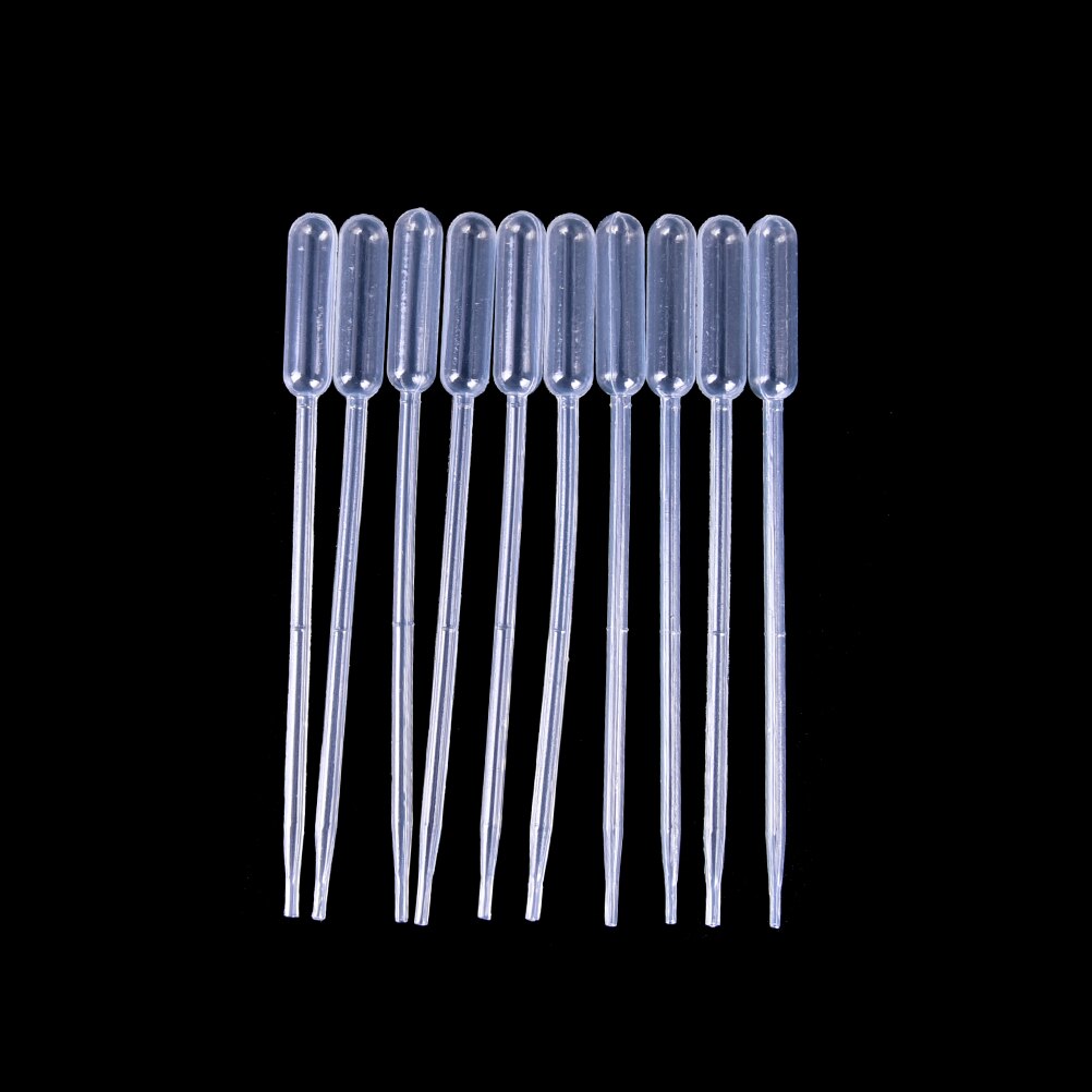10Pcs 0.5ML Pipettes Plastic Disposable Graduated Pasteur Pipette Dropper Polyethylene Makeup Tools
