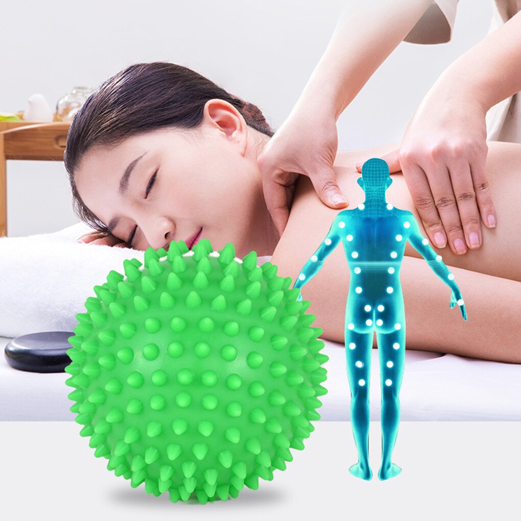 Spiky Fitness PVC Hand Massage Ball Trigger Point Sport Fitness Roller Portable Yoga Ball Hedgehog Sensory Training Grip Ball