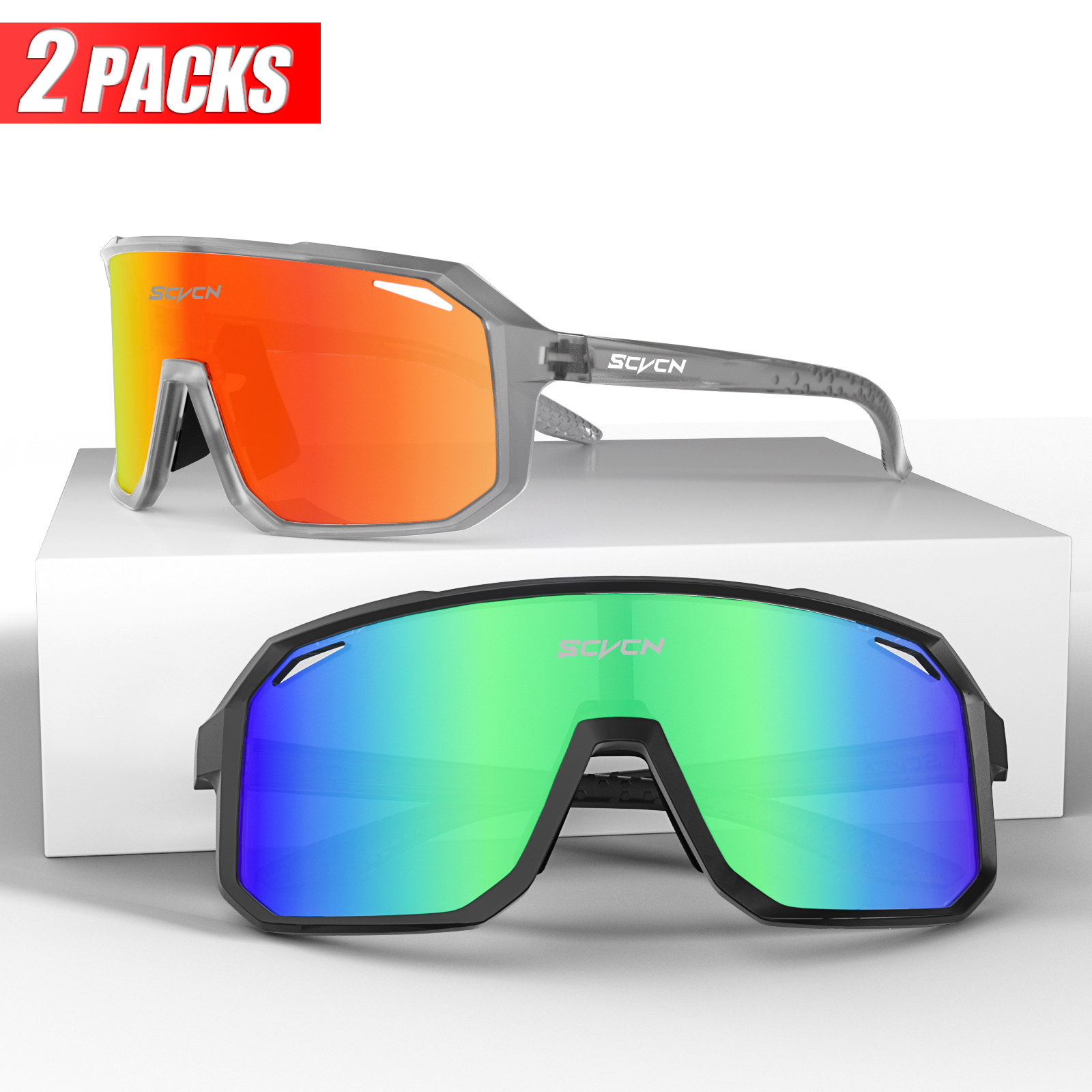 SCVCN Sport Männer UV400 Sonnenbrille Radfahren Gläser Runing Cycl Camp Bike Brillen MTB Outdoor Brille Fahrrad Frauen Jagd: plum