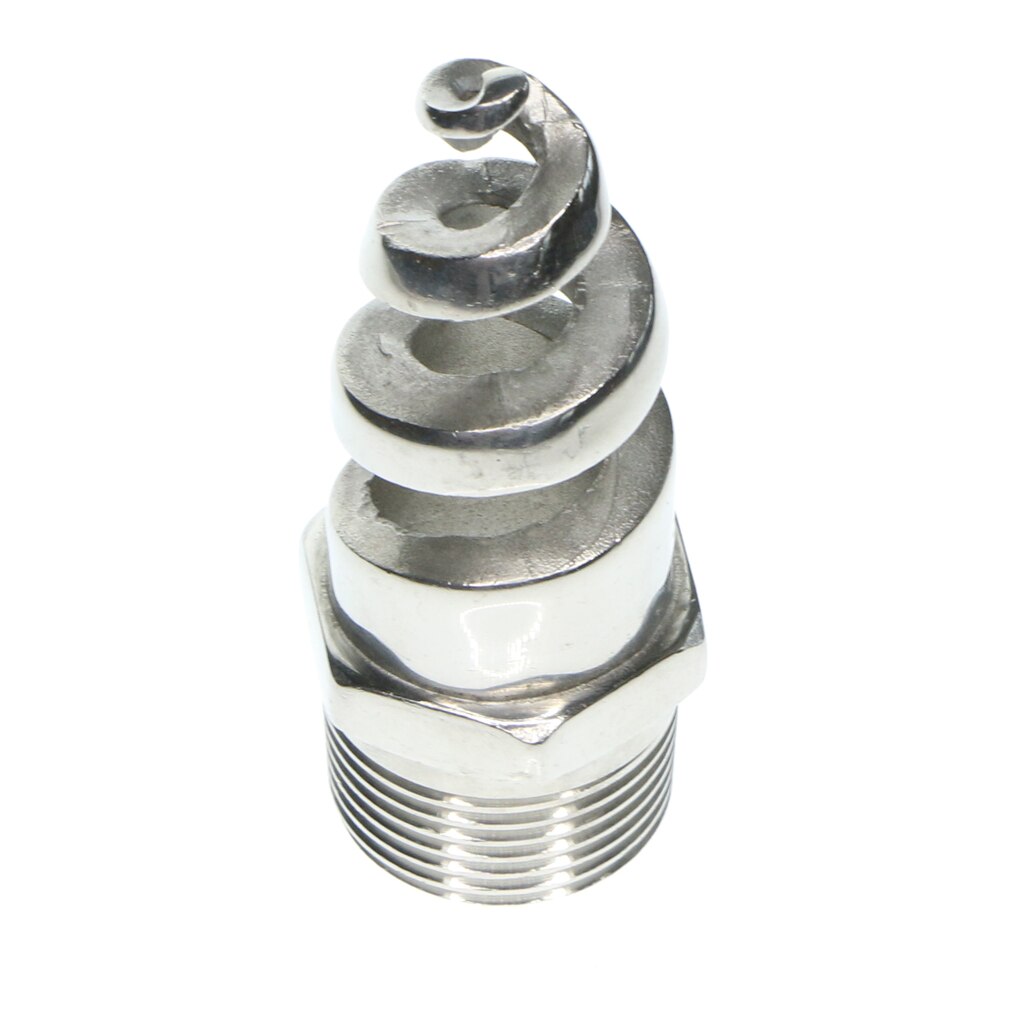 Stainless Steel Spiral Cone Spray Water Nozzle Sprinkler Heads 0.25inch