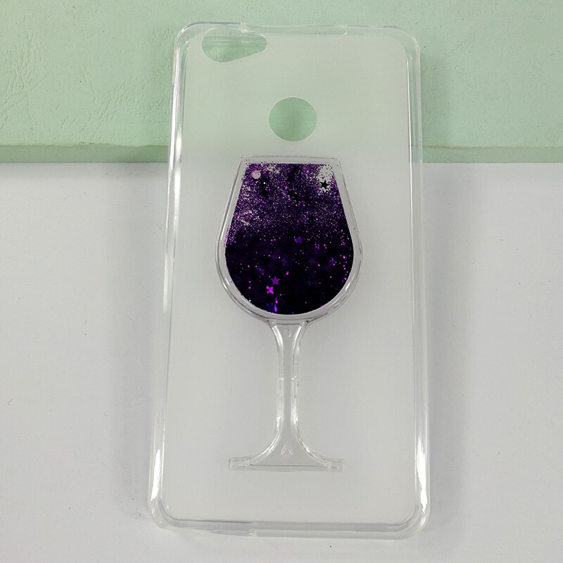 Quicksand Rhinestone Rode Wijn Glas Patroon Beschermhoes Voor Dexp Ixion MS255 Cover Soft Tpu Siliconen Back Cover