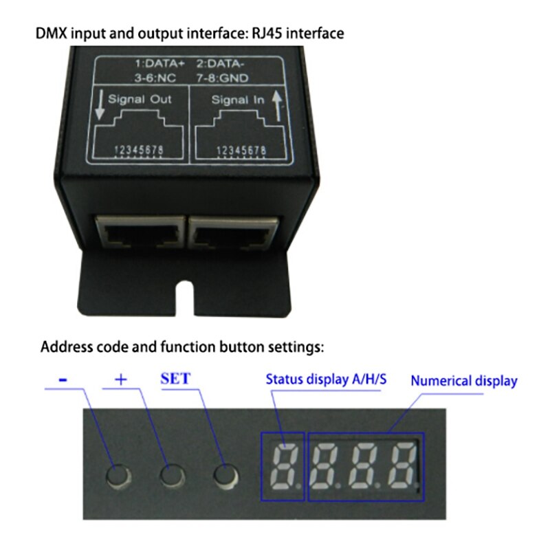 DMX512 Decoder LED Controller DC12V 3-Kanal Konstante Spannung Streifen Anzeige Digital Rohr Decoder LED Licht Konverter