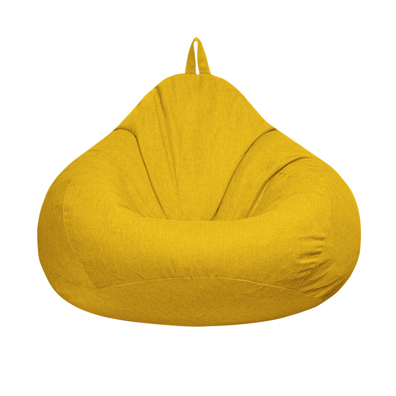 Sofás perezosos sin relleno para adultos, silla tipo Bean Bag, sala de estar sofá para, dormitorio, hogar, Tatami, tumbona, asiento: YELLOW