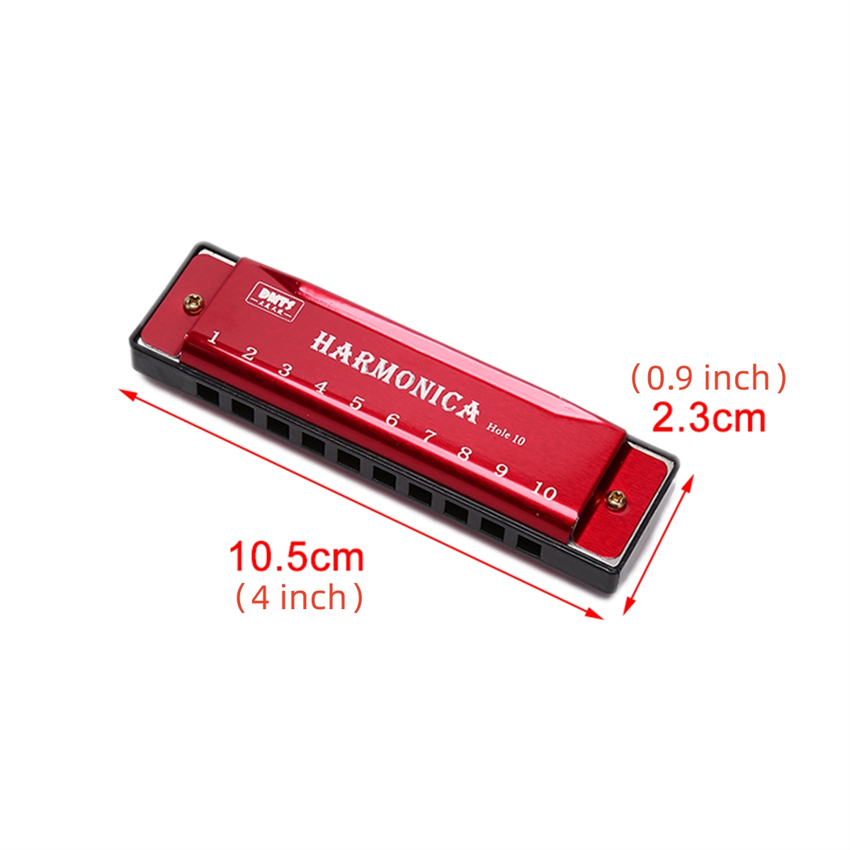 Harmonica Key of C 10 Hole Diatonic Harmonica C with Case for Beginner Students Kids with Case