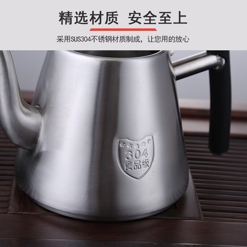 304 stainless steel teapot thickening household flat bottom electromagnetic furnace Kung Fu making tea pot boiler kettle 1.2L