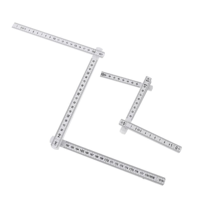 1M 2M 10-parts Folding Carpenters Ruler Lightweight Compact Measuring Stick Slide Fold Up for Woodworking