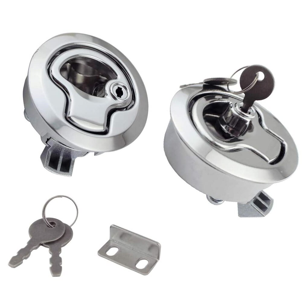 2 PCS Flush Pull Latch Marine Cam Latch Boat Hatch Lock for Boat Marine Deck Door Locker Hatch Cabinet Hardware